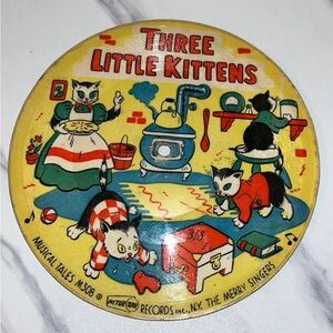 VTG Treasure Tales for Kids Three Little Kittens, Skip To My Lou 78RPM